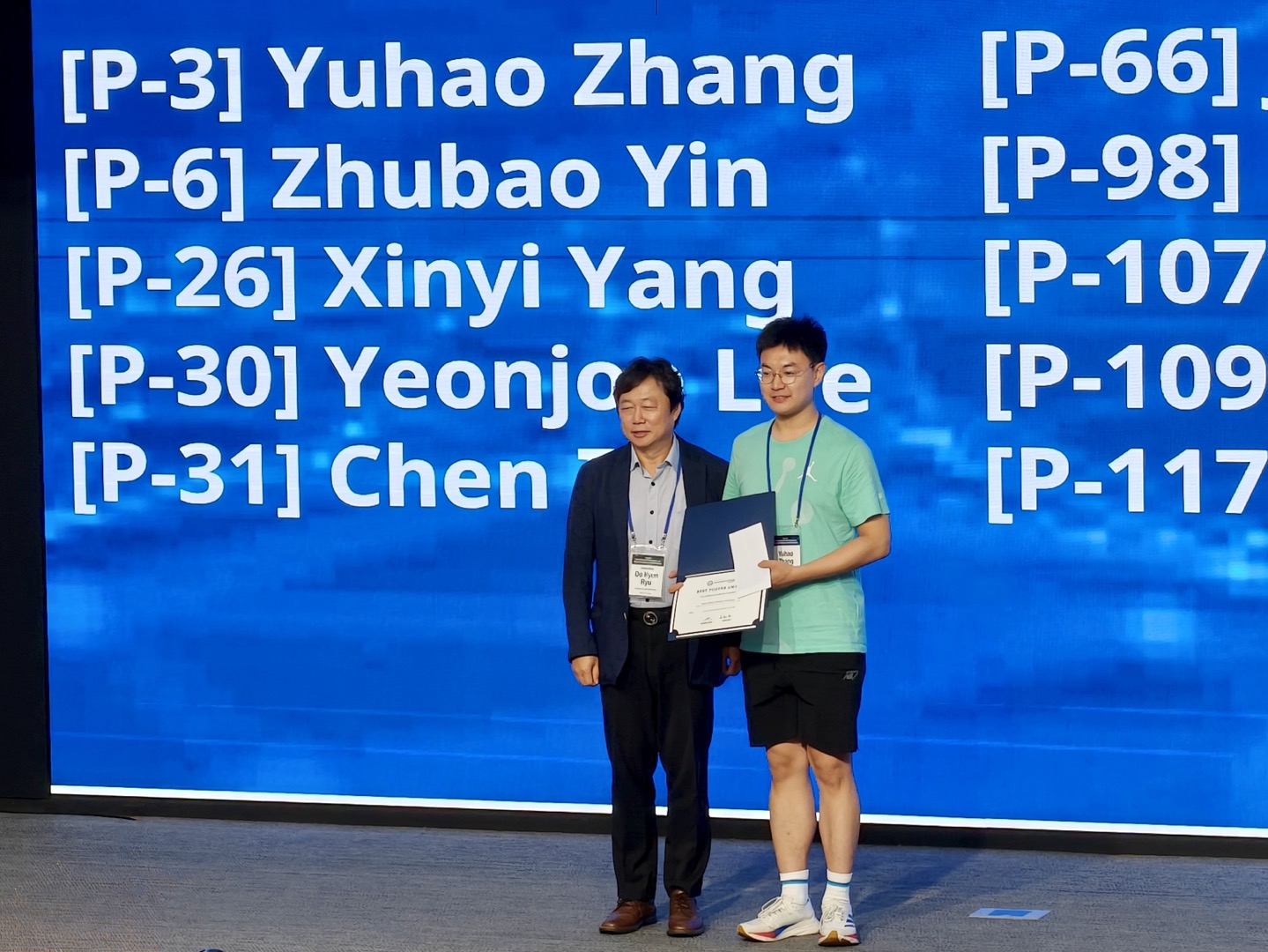 Yuhao won the Best Poster Award!